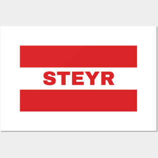 Steyr City in Austrian Flag Posters and Art